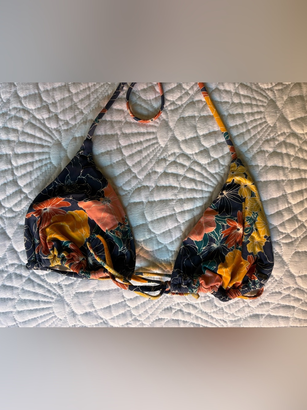 Roxy Floral Triangle Bikini Top! - Picture 2 of 5